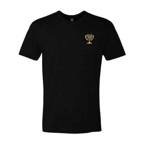 trophy hunter tee. black. front.