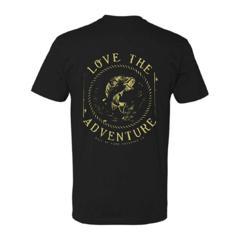 trophy hunter tee. black. back.