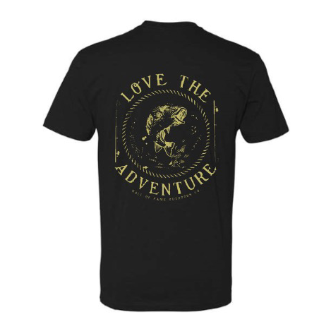 trophy hunter tee. black. back. 